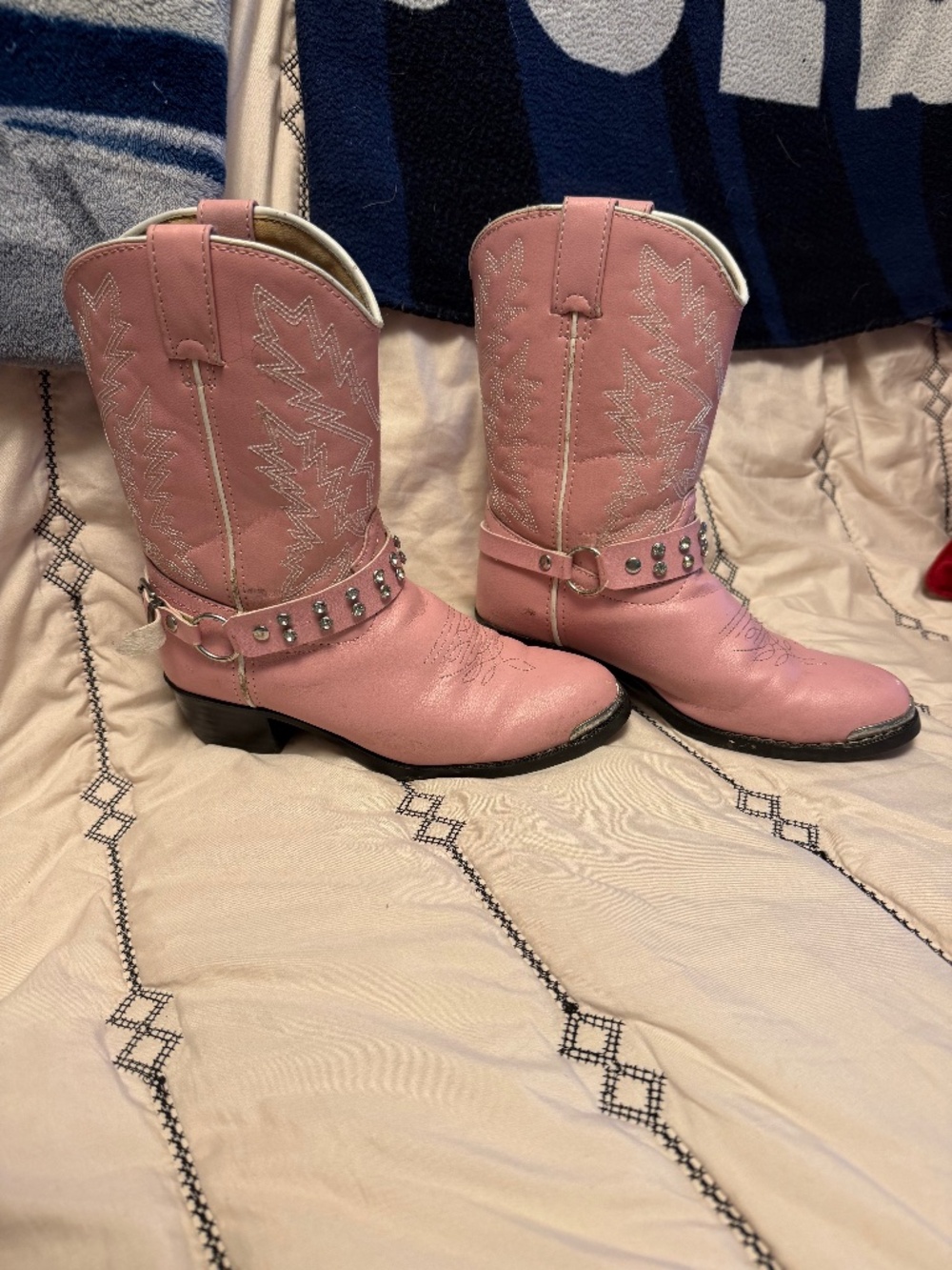 Girls pink Durango cowgirl boots size 3